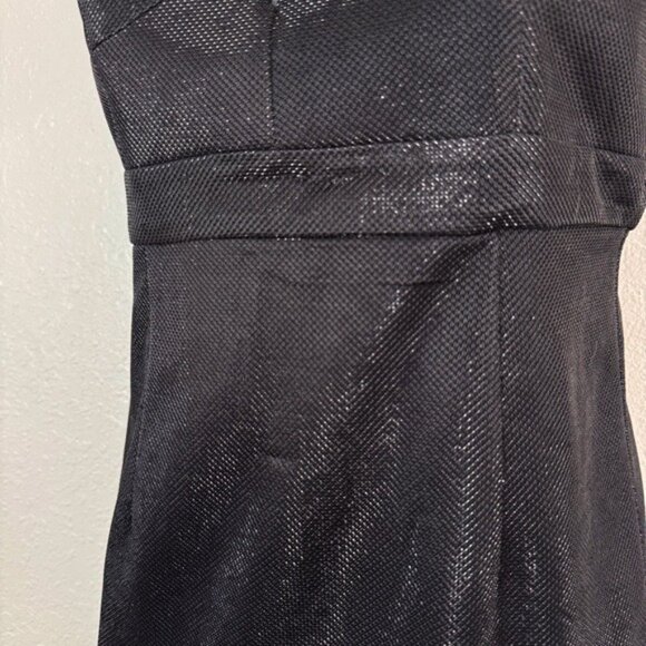 Revolve Bardot black Alexandra metallic mini dress prom formal 6 - Picture 5 of 12
